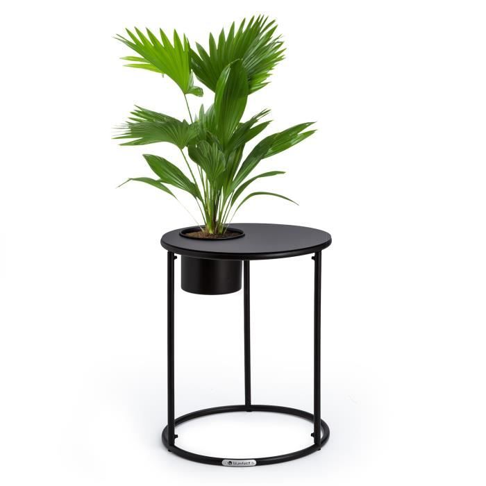 table basse - blumfeldt irvine - design minimaliste - acier thermolaqué - durable et stable - 41 x 50 cm - noir