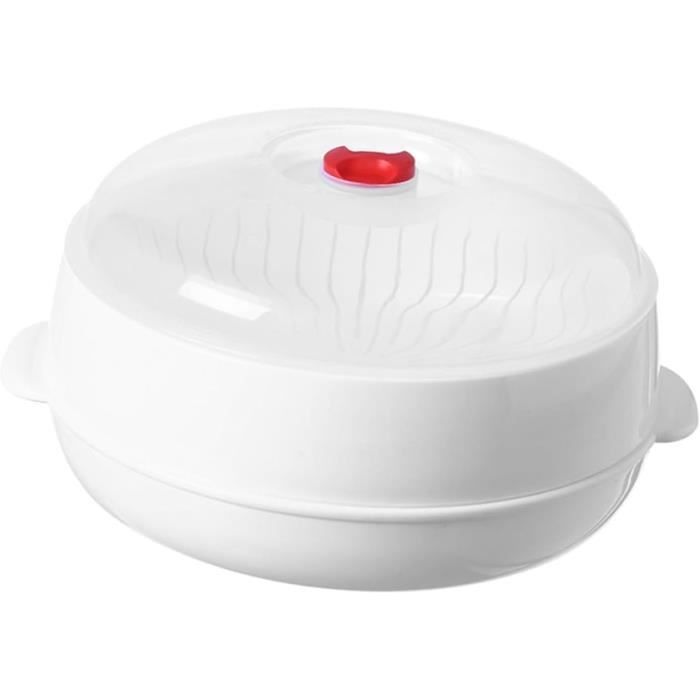 Cuiseur Vapeur Micro-ondes - Pour Légumes Et Riz - Plastique Alimentaire Résistant - Avec Couvercle
