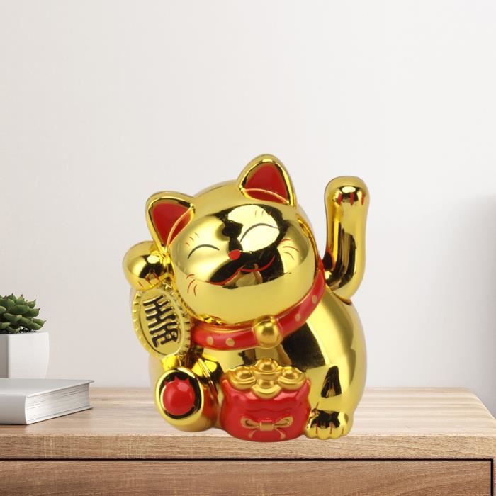 Chat Porte-bonheur à énergie Solaire Avec Mouvement Automatique Pour