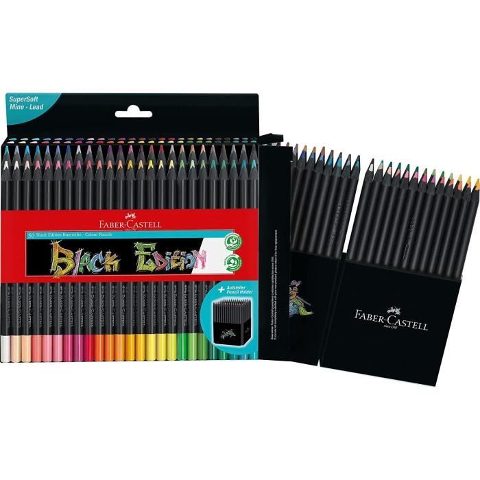 Crayon de couleur Black Edition, étui de 50 - Cdiscount Beaux-Arts et  Loisirs créatifs