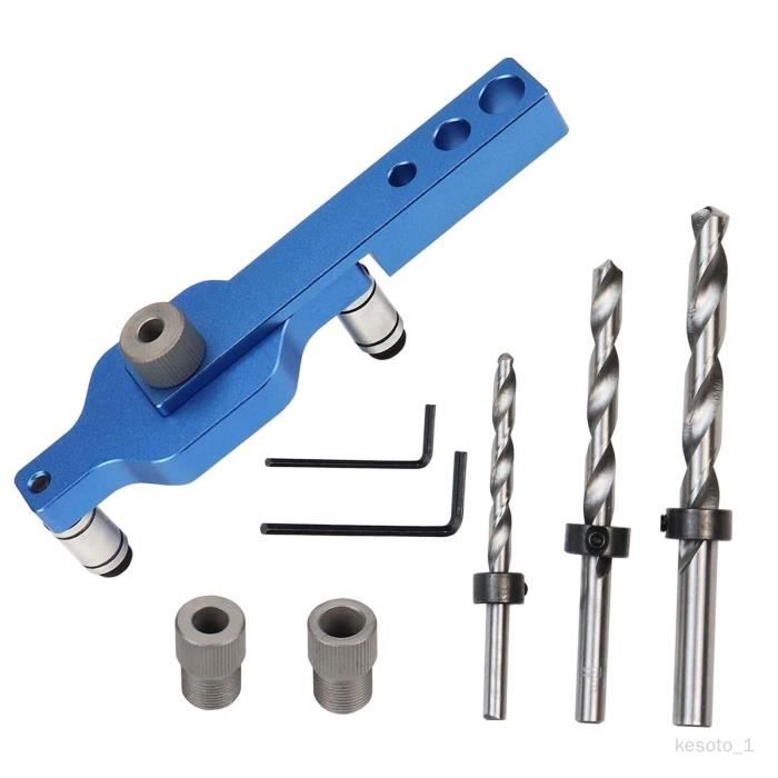 8 Butées De Profondeur Pour Forets (3 à 16mm) + Clé - Pour Perçage Précis Bois, Bricolage