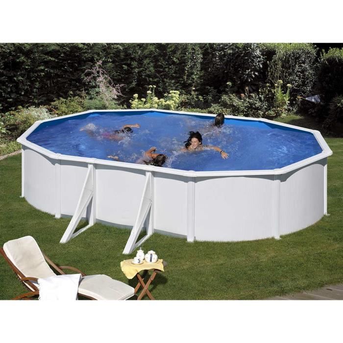 Piscine ovale acier 5 27m x 3 27m x H: 1 22m Filtration à sable - vue 2