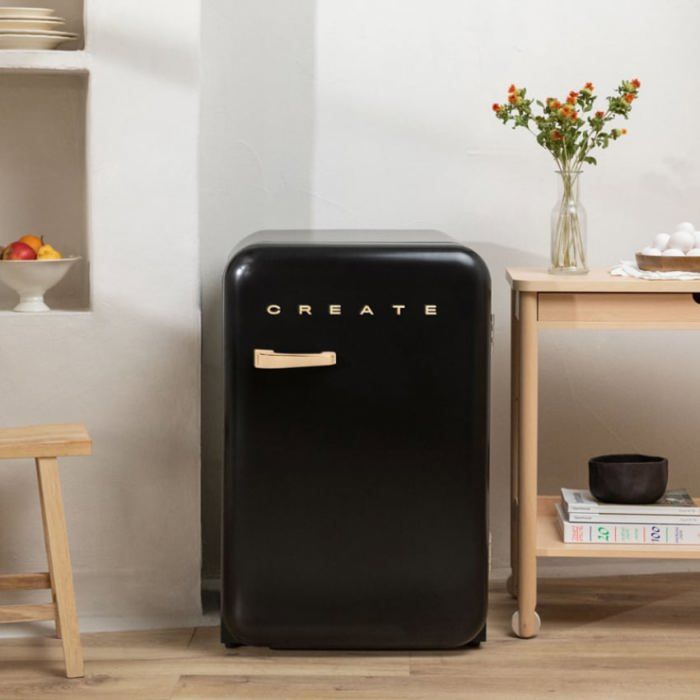 Réfrigérateur rétro - Create - 107L - Esthétique années 50 - Grande capacité