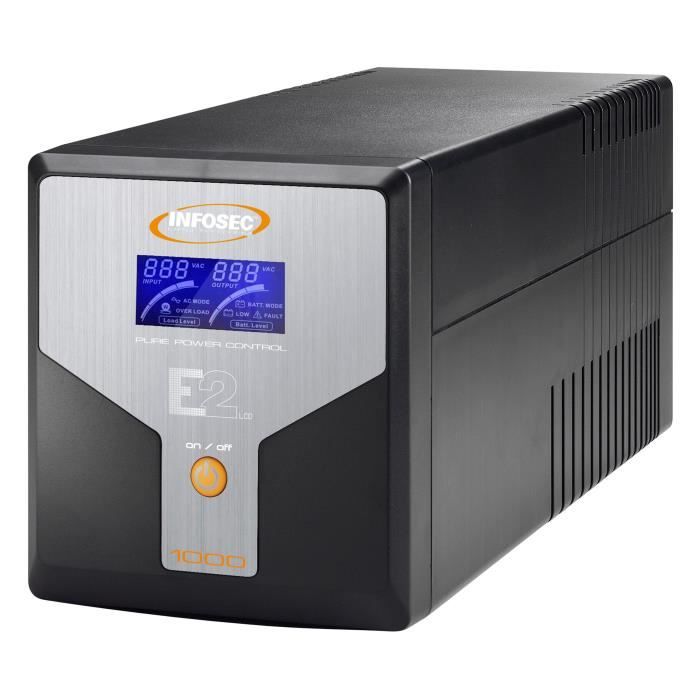Onduleur 1000 VA – INFOSEC – E2 LCD 1000 – On Line Performance – 4 prises IEC – 76878879