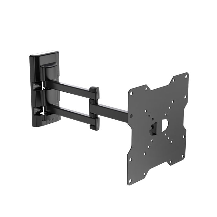 Support Mural TV Meliconi EDR-100 - Triple Rotation, Inclinable - Pour écrans Jusqu'à 25" - VESA Max 100x100 - Noir