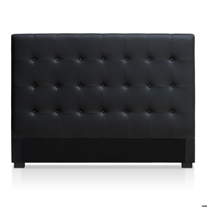 MENZZO Tête de lit Luxor 160cm Noir - Simili & P.U. L160 x P8 x H120 cm