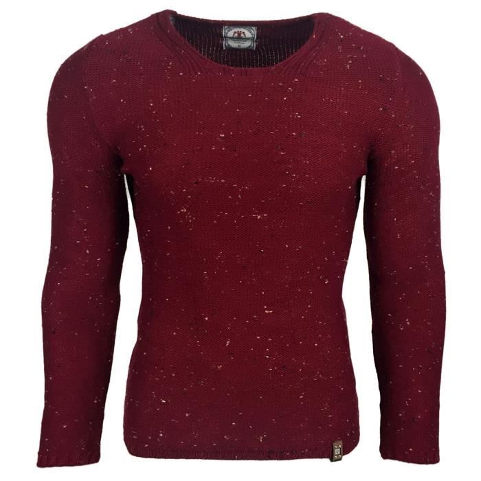 Pull Homme Rusty Neal Col Rond – Tricot Épais Chaud 100% Acrylique – Pull D’Hiver Confortable Et Élégant