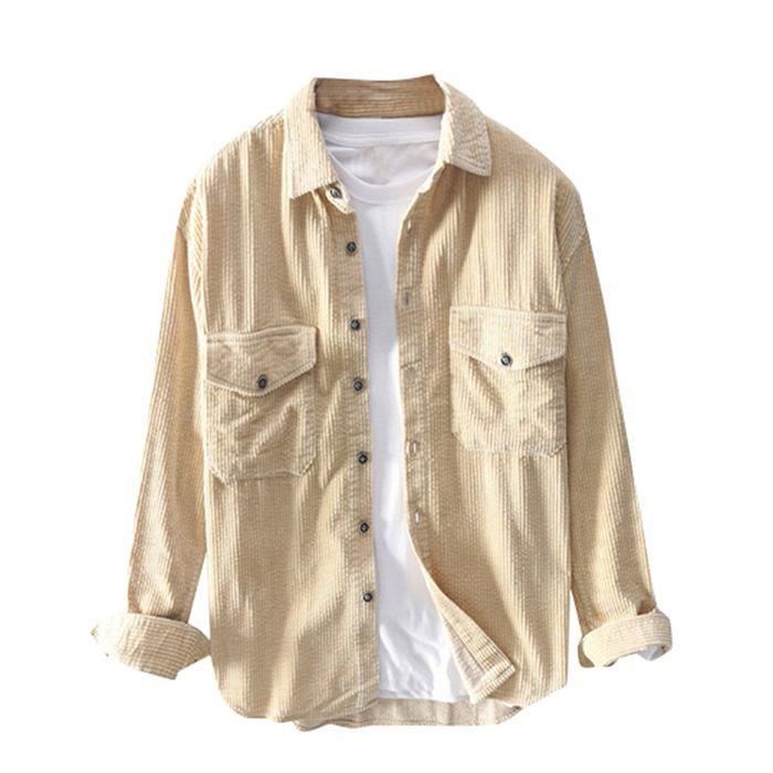 Chemise en velours discount homme