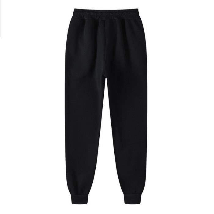 Pantalon de jogging en polaire pour homme Noir Survetement decontracte chaud d hiver Noir Cdiscount Pret a Porter