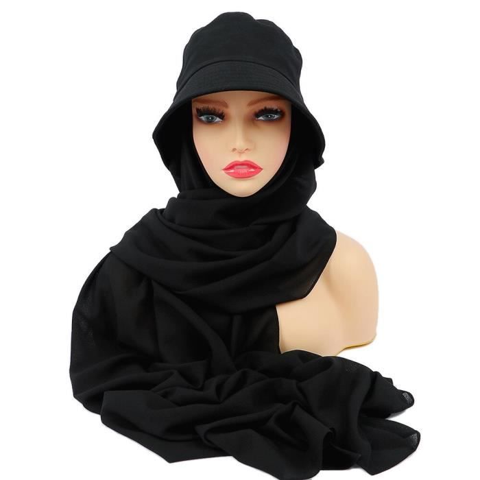 Hijab instantané pour femmes prêt à porter Hijab en mousseline de soie