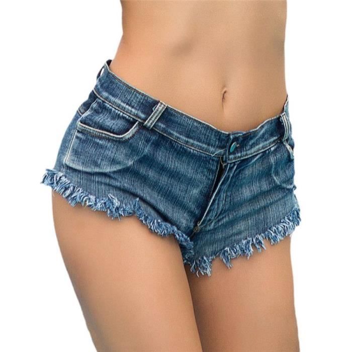 Short en jean new arrivals femme taille basse