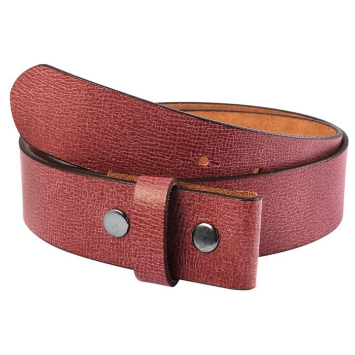 Ceinture Sans Boucle En Cuir Véritable - Fabriqué En Allemagne, Longueur 150 Cm, Largeur 4 Cm - Noir, Marron, Bordeaux Et Plus !