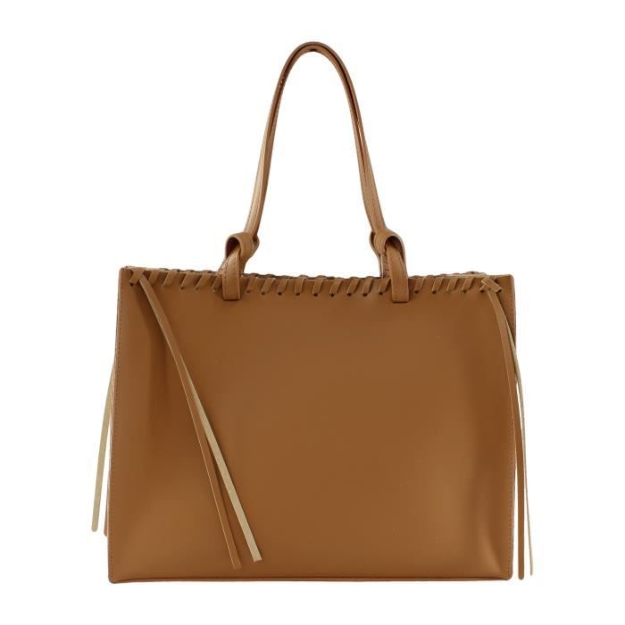 Sac ?� main femme en v?�ritable cuir camel - Achat / Vente Sac ?� main femme en daim - Cdiscount