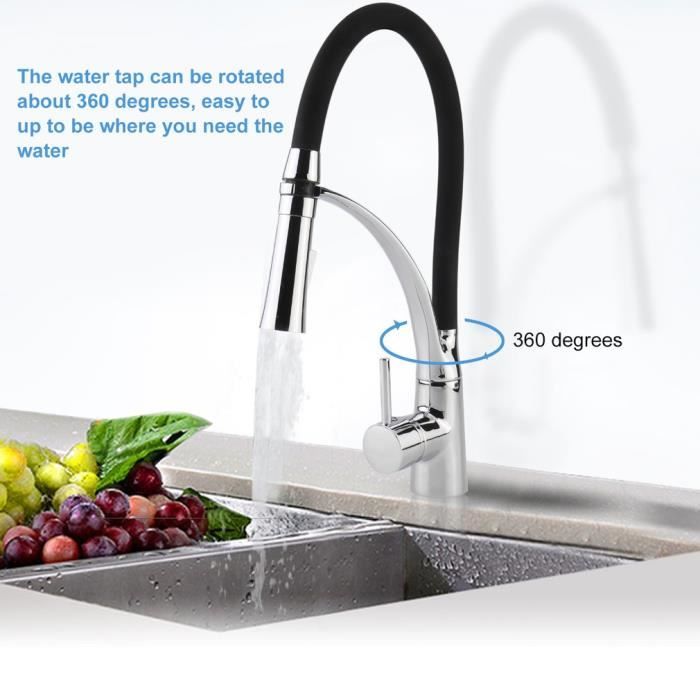 Robinets, robinet de lavabo mitigeur à bec rotatif à 360 degrés