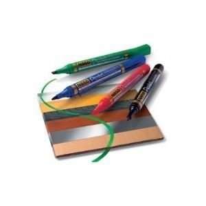 Pentel N50 - Marqueur Permanent Pointe Ogive Trait 1,5 Mm - 4 Couleurs Assorties - Marqueurs