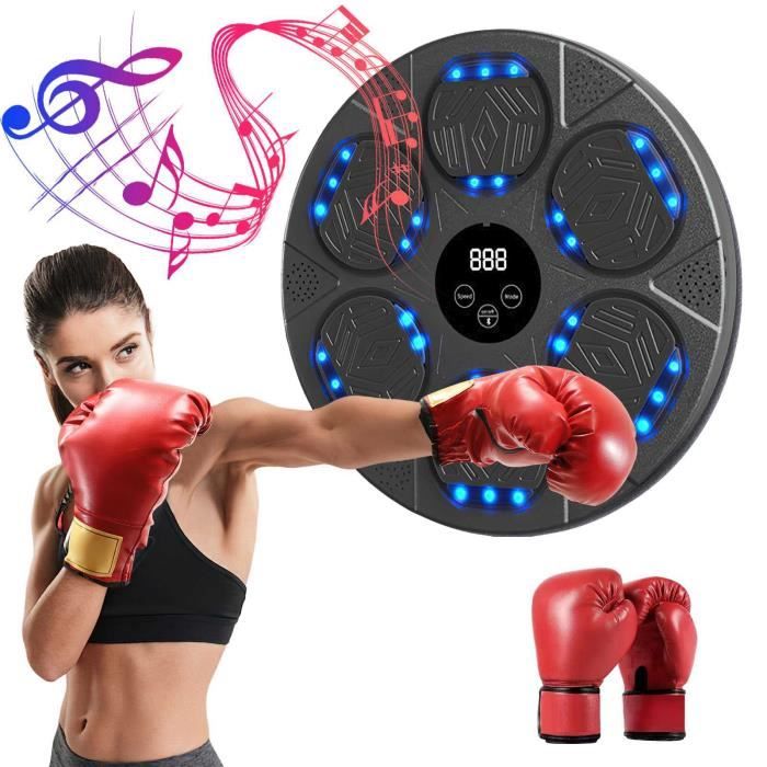 Machine De Boxe Musicale LED Murale Bluetooth – Kamoly Avec 2 Paires De Gants, Idéale Entraînement Adulte Machine De Boxe Musicale LED Murale Bluetooth – Kamoly Avec 2 Paires De Gants, Idéale Entraînement Adulte