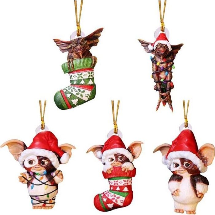 Figurine suspendue - PIMPIMSKY - 5pcs - Décorations de Noël - Chapeau de Père Noël - Acrylique