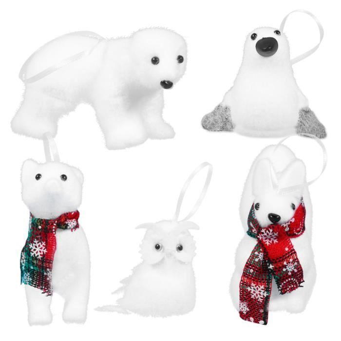 Adora 5 Pièces De Noël Creative Adorable Exquis Animaux Pendentif pour Accueil Hôtel 