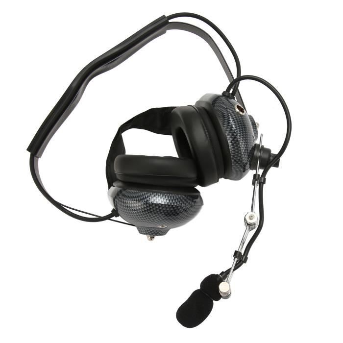 Casque D'Aviation à Double Prise Avec Réduction De Bruit 24 DB - Pour Pilotes, Simulateurs De Vol