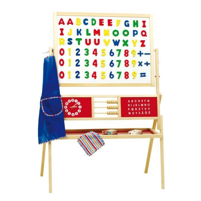Tableau enfant - ROBA - Double Face Magnétique et Craie - Rotatif - Accessoires inclus Tableau enfant - ROBA - Double Face Magnétique et Craie - Rotatif - Accessoires inclus