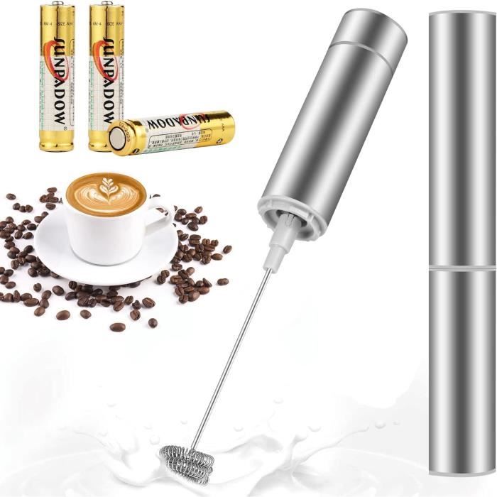 Mousseur à Lait électrique, Mini Fouet en Acier Inoxydable, Moteur Extra Fort et Alimenté pour Café/Café au Lait/Cappuccino/Chocolat Chaud | Leroy Merlin Mousseur à Lait électrique, Mini Fouet en Acier Inoxydable, Moteur Extra Fort et Alimenté pour Café/Café au Lait/Cappuccino/Chocolat Chaud | Leroy Merlin