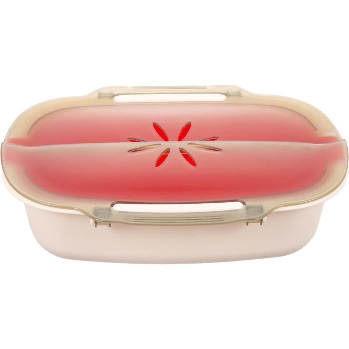 Cuiseur Vapeur Micro-ondes Zerodeko - Pour Poisson, Légumes, Buns, Sain, 32.7x18.6cm