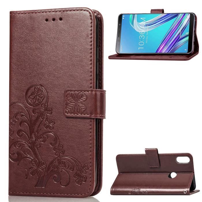 Housse Portefeuille Pour Asus ZenFone Max Pro (M1) - Rouge - Neuf