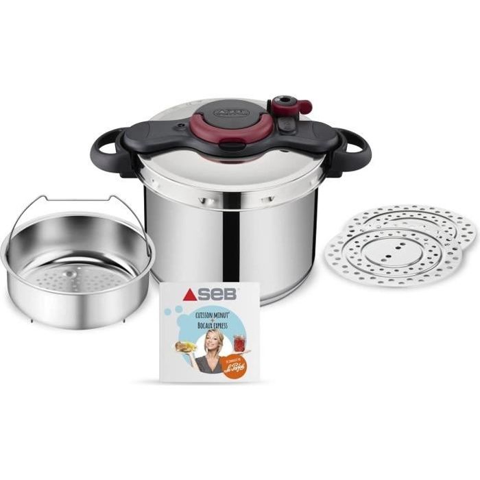Seb Clipso Minut Easy Autocuiseur 9 L, Cocotteminute Inox, Kit