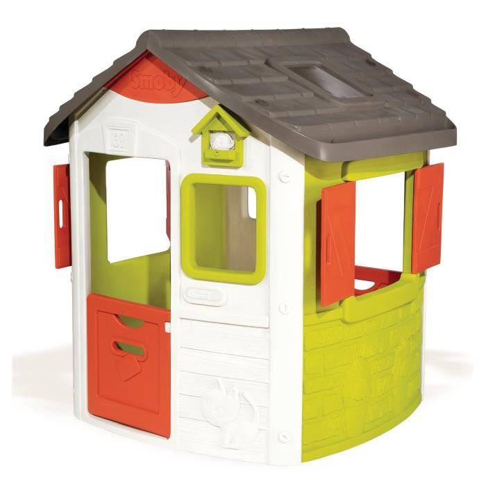 SMOBY Maison Neo Jura Lodge - Anti-UV - 115,4x12,3x132 cm - Possibilité d’ajouter de nombreux access