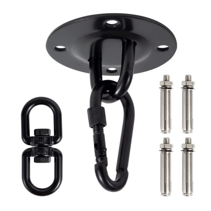 Kit De Crochets De Plafond Robustes, Capacité De 1000 Lb, Kit De Suspension Pour Hamac En Acier Inoxydable Pivotant A 180 Pour Ensembles En Bois De Beton Chaises Suspendues Lustres Hamac 84361926