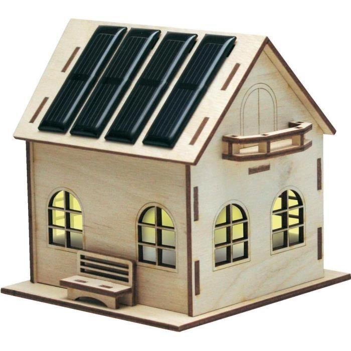 Maison solaire - SOL EXPERT - La villa du soleil - Pour enfants à partir de 12 ans - Fenêtres illuminées