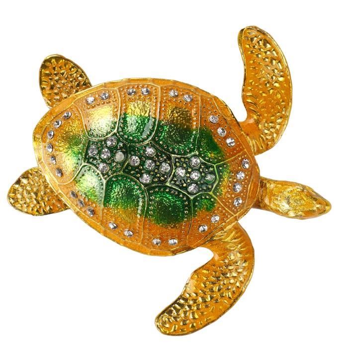Boîte à Bijoux émaillée Avec Charnière - Pochette Cadeau Pâques Pour Collier - 7x3.7x5 Cm