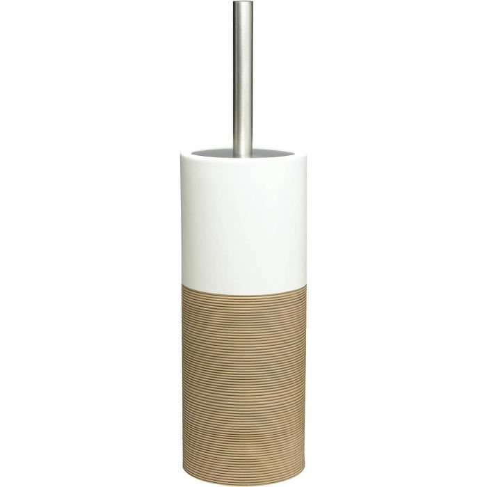 Sealskin Arte Porte-brosse WC Design Géométrique Élégant, Blanc Mat, Hygiénique Et Moderne Pour Salle De Bain