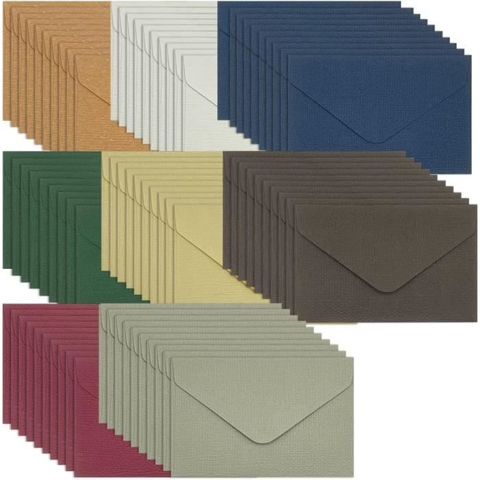 Enveloppes couleurs format 15x15cm - couleurs assorties -50 pieces