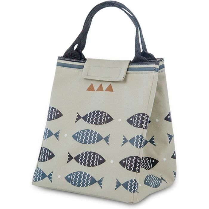 Sac Isotherme Pour Lunch TUONYIS Sac Isotherme Repas Pour Homme Femme Enfant, Sac à Lunch Isolé En éTanche, Réutilisable Lunch Bag Isotherme, Mini Sac à Lunch Pour Étudiant Bureau Pique-nique (Beige) (Beige