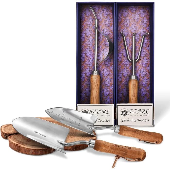 Lot de 3 Outils de Jardinage Mini Petite Pelle Rateau et Bêche Manche Lot de 3 Outils de Jardinage Mini Petite Pelle Rateau et Bêche Manche