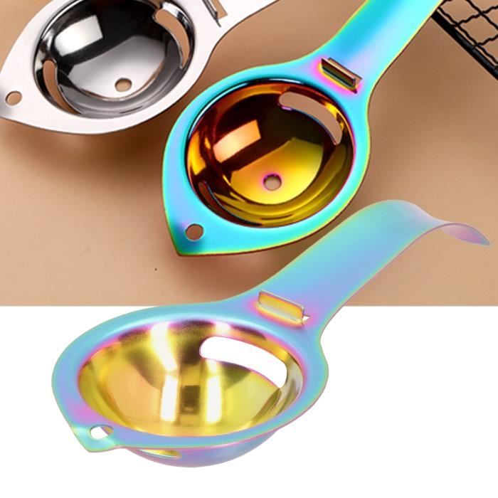 FUNNING-Séparateur D'oeufs En Acier Inoxydable Filtre Blanc D