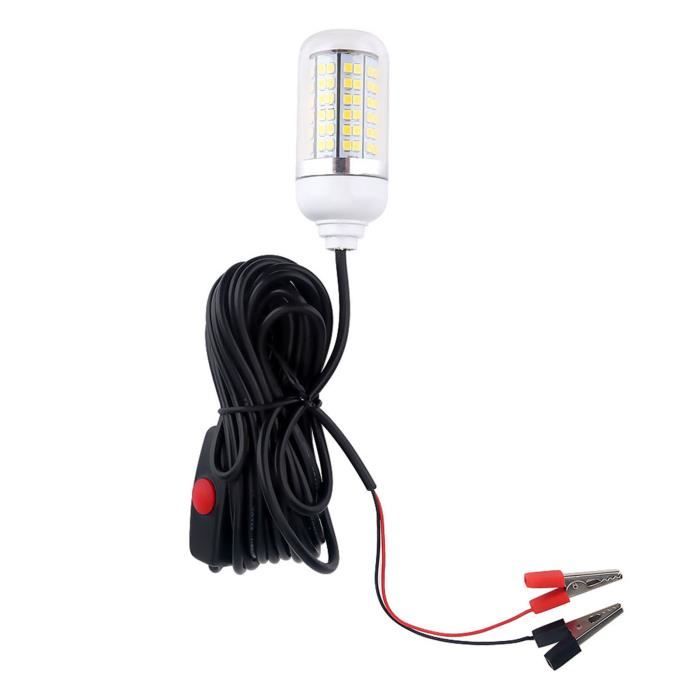 SURENHAP Lumière LED de pêche Lampe de pêche de nuit sous-marine submersible à LED dextérieur 12 V (jaune) sport peche