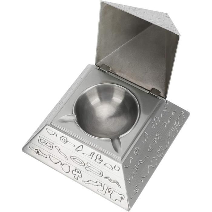 SDKKY Creative Metal 16 Cendrier Avec Couvercle Carré Trou Grand