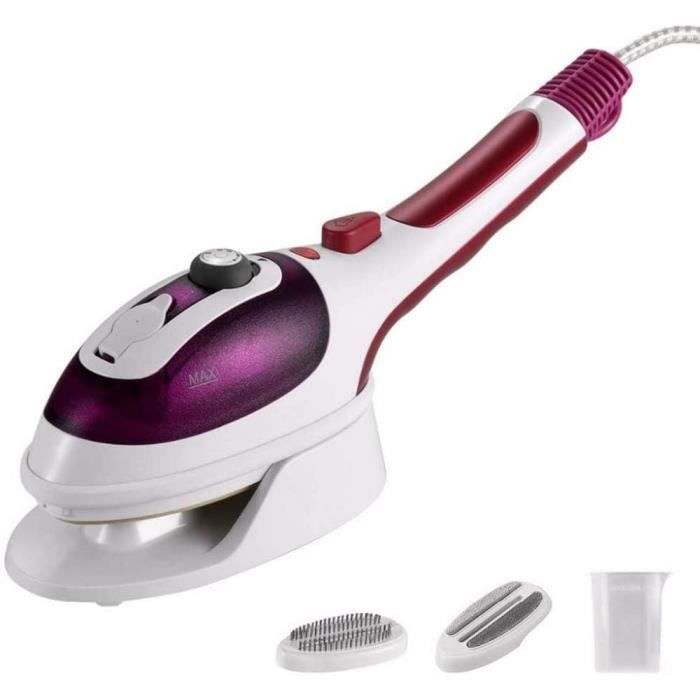 Défroisseur Vapeur Voyage 2-en-1 1000W - Mini Fer Portable Chauffage 15s Semelle Céramique