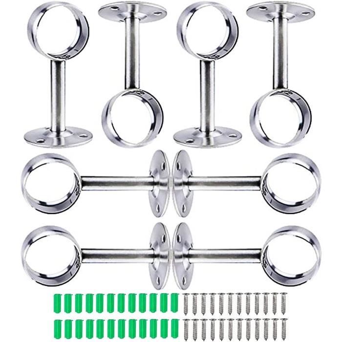 70 Crochets Pour Rideaux En Acier Inoxydable - 4 Griffes, Clip Rapide - Charge Max 15 Kg - Pour Rails Et Tringles