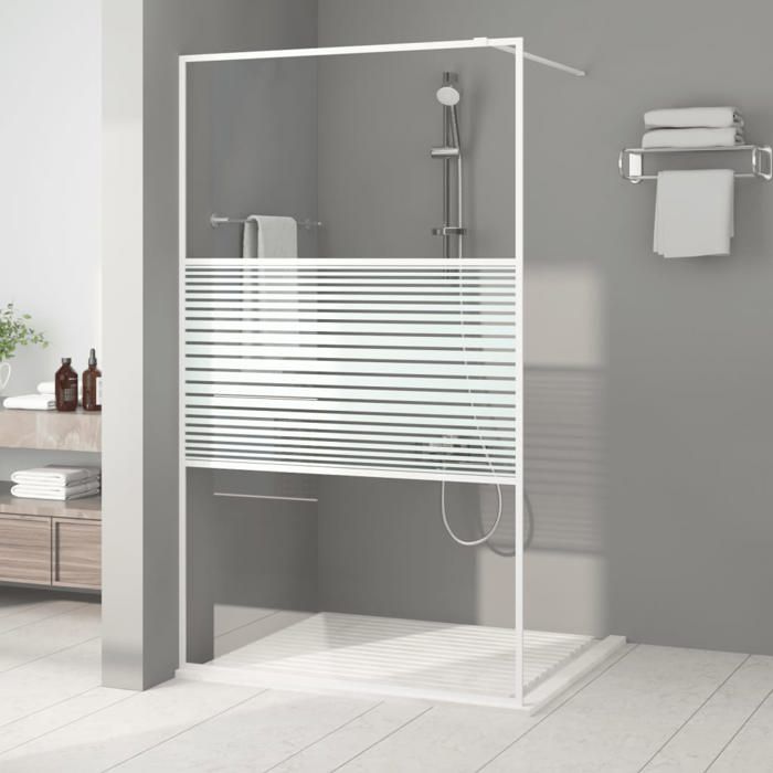 Vidaxl Paroi de douche Blanc 115x195 cm
