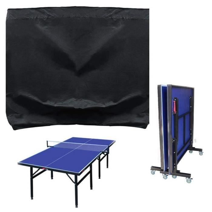 housse de protection table de ping pong en polyester impermeable couverture pour table de tennis de table noir 165 70 185cm cdiscount jardin