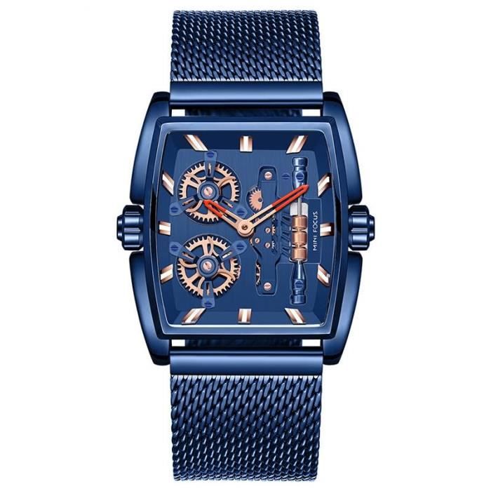Montre cadran shop carré homme