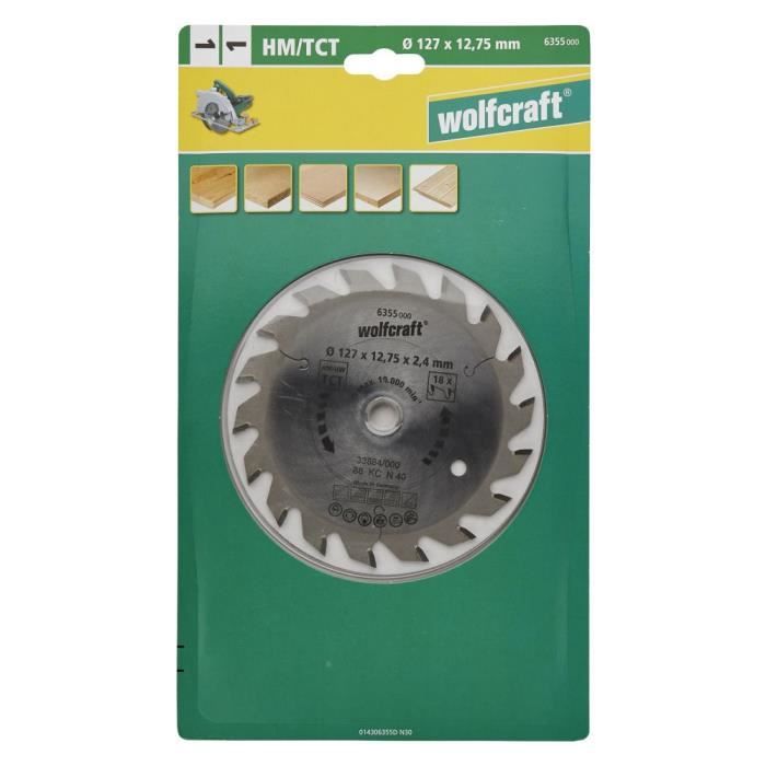 Wolfcraft Lame de scie circulaire HM | 160 mm | 24 dents