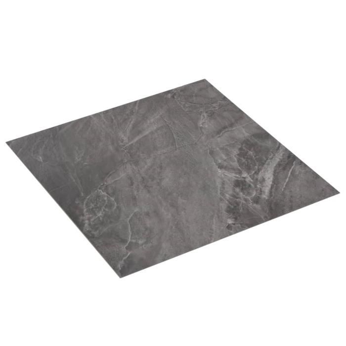 LesSaisons Planche de plancher PVC autoadhésif 5,11 m² Noir avec motif ...