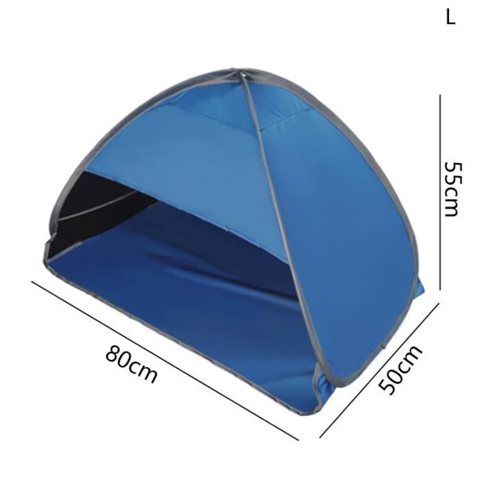 Mini Tente De Plage Snowtain - Abri Visage Pop-up, Protection UV, Pare-soleil, Support Téléphone, Pliable, Légère (0,2 Kg), Tissu Taffetas Polyester, Imperméable, Pour Plage, Bain De Soleil, Camping, Animaux De Compagnie, Dimensions 70x50x45 Cm