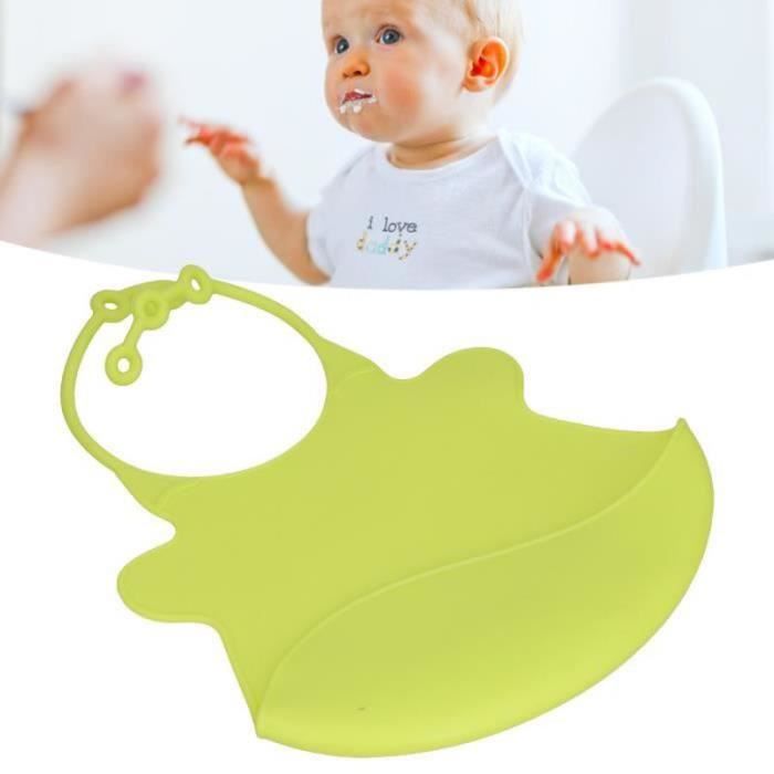 3 Bavoirs Bébé En Silicone Souple - Poche Attrape-miettes, Réglable, Sans BPA - Pour 6 Mois à 6 Ans