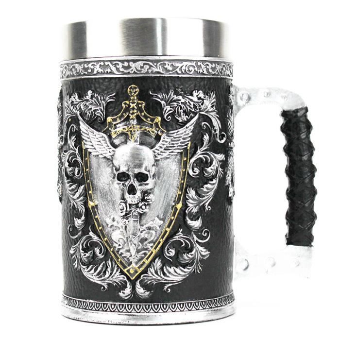 Nemesis Now - Gobelet Tête Terminator En Résine Avec Insert Inox 17 Cm