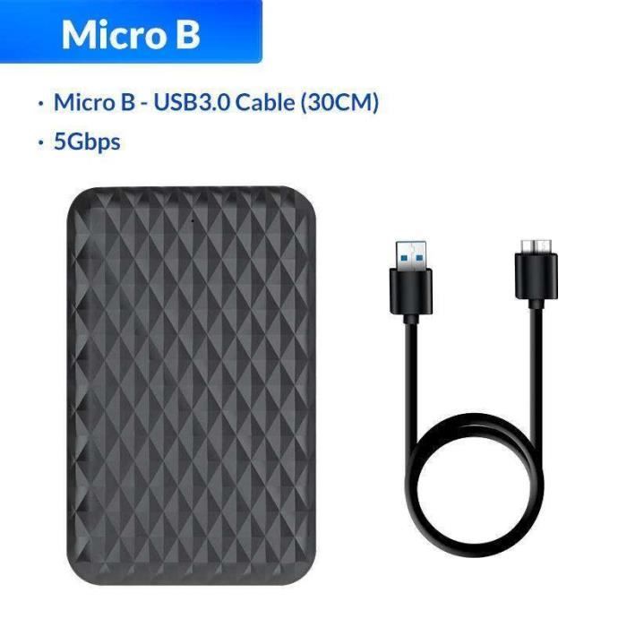 Boîtier Disque Dur Externe USB-C 3.1 Gen 2 – Pour SSD/HDD 2.5" SATA Jusqu'à 4 To – Sans Outil, Compatible UASP/TRIM – Inclus Câble USB-C - 7